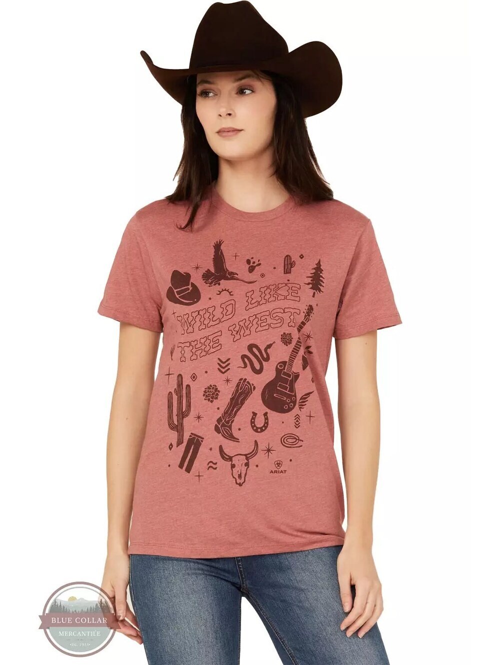 Ariat Wild Like The West 10051436 Cowboy Country T-Shirt